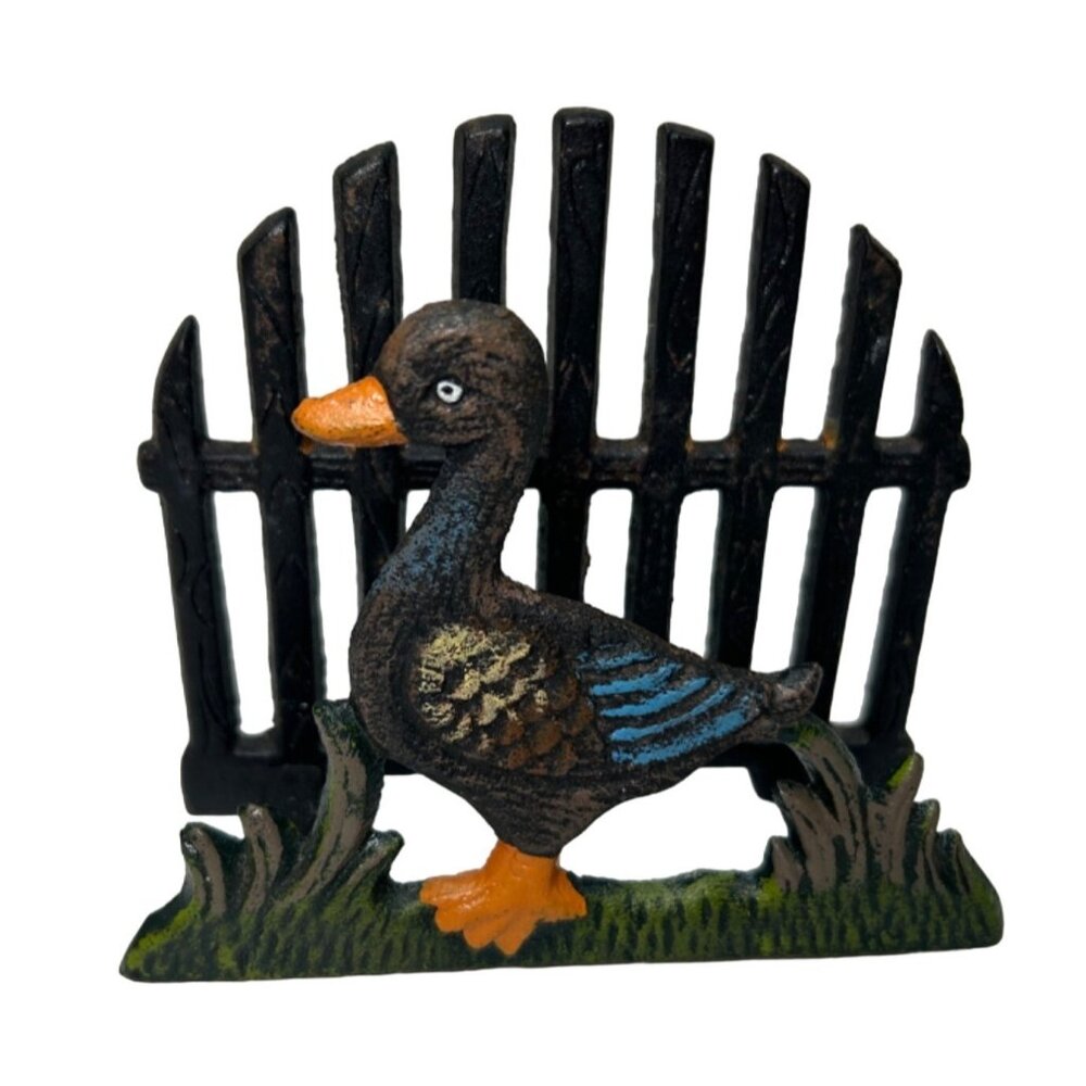 Cast Iron DUCK Napkin or Letter Holder
